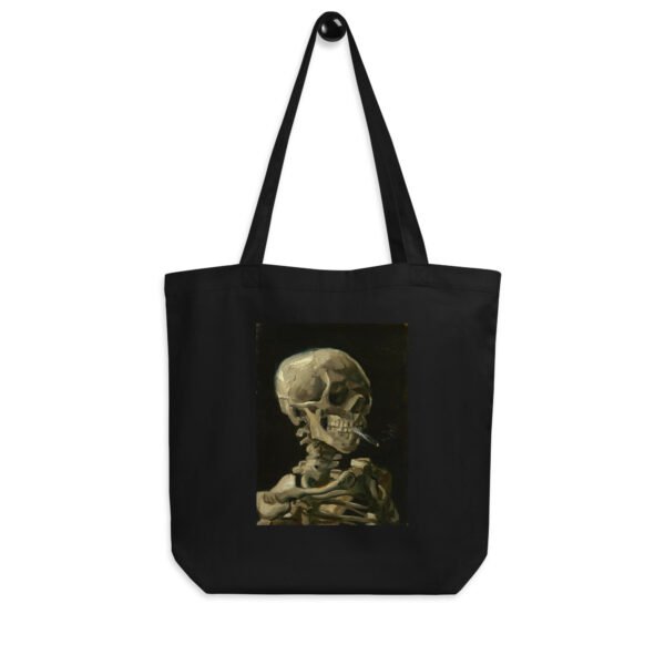 Vincent Van Gogh Eco Tote Bag – Skull of a Skeleton with a Cigarette - Image 2