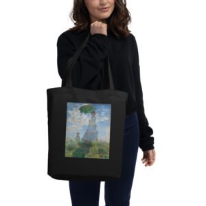 Claude Monet Tote Bag – Woman with a Parasol organic cotton fine art accessory