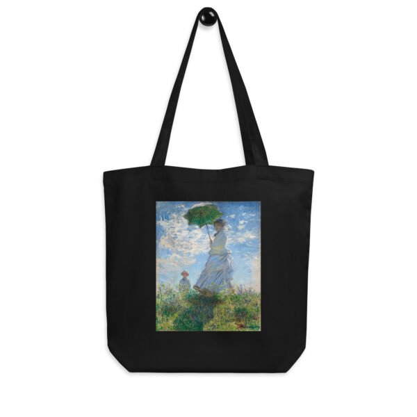 Claude Monet Tote Bag – Woman with a Parasol organic cotton fine art accessory - Image 2