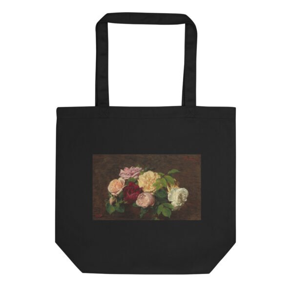 Henri Fantin-Latour Eco Tote Bag – Roses de Nice on Table organic cotton reuseable art lovers gift - Image 5