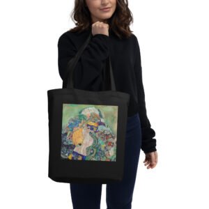 Gustav Klimt Eco Tote Bag – Baby (Cradle) organic cotton reuseable gift for the art lover and new Mom surprise