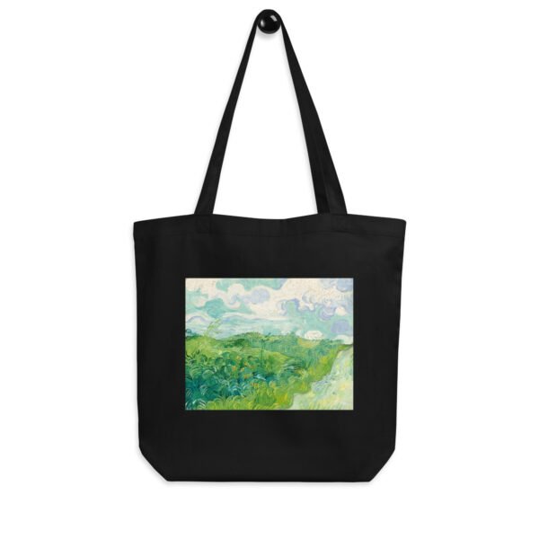 Vincent Van Gogh Eco Tote Bag – Green Wheat Fields, Auvers organic cotton reuseable shopping bag or art supply bag - Image 3