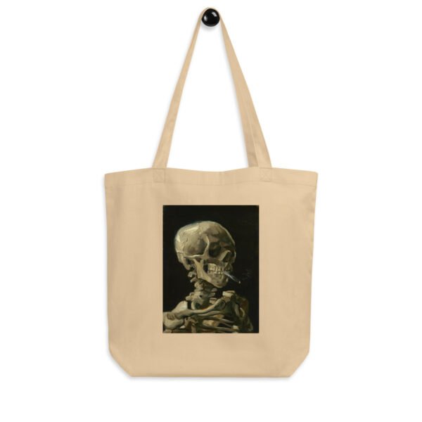 Vincent Van Gogh Eco Tote Bag – Skull of a Skeleton with a Cigarette - Image 3