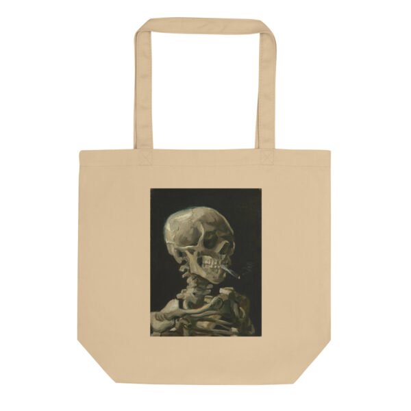 Vincent Van Gogh Eco Tote Bag – Skull of a Skeleton with a Cigarette - Image 7