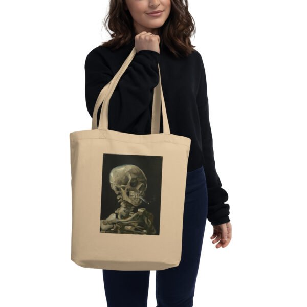 Vincent Van Gogh Eco Tote Bag – Skull of a Skeleton with a Cigarette - Image 8
