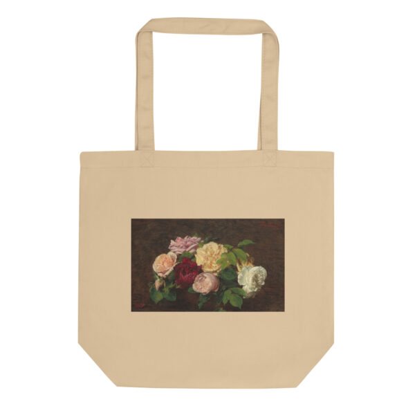 Henri Fantin-Latour Eco Tote Bag – Roses de Nice on Table organic cotton reuseable art lovers gift - Image 6