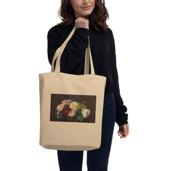 Henri Fantin-Latour Eco Tote Bag – Roses de Nice on Table organic cotton reuseable art lovers gift - Image 7