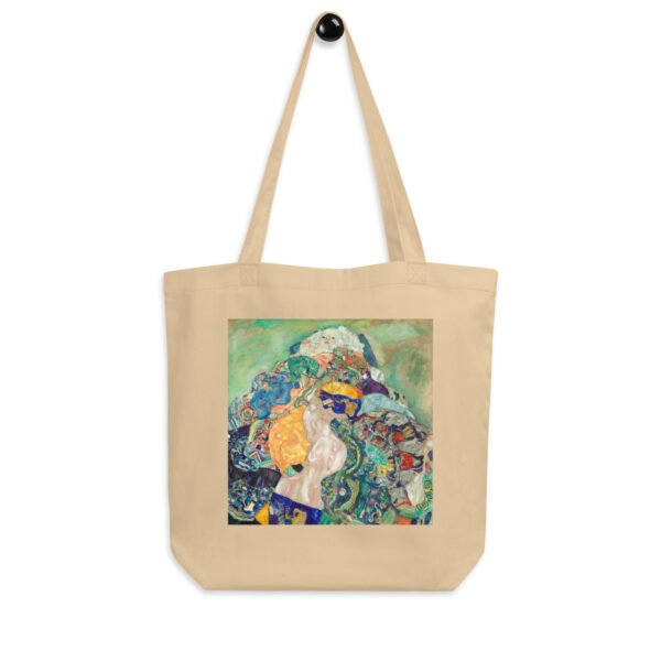 Gustav Klimt Eco Tote Bag – Baby (Cradle) organic cotton reuseable gift for the art lover and new Mom surprise - Image 3