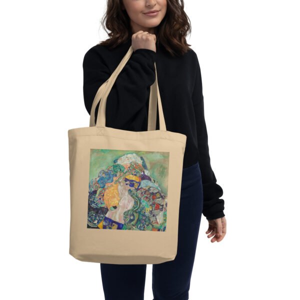Gustav Klimt Eco Tote Bag – Baby (Cradle) organic cotton reuseable gift for the art lover and new Mom surprise - Image 8