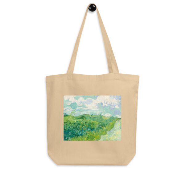 Vincent Van Gogh Eco Tote Bag – Green Wheat Fields, Auvers organic cotton reuseable shopping bag or art supply bag - Image 2