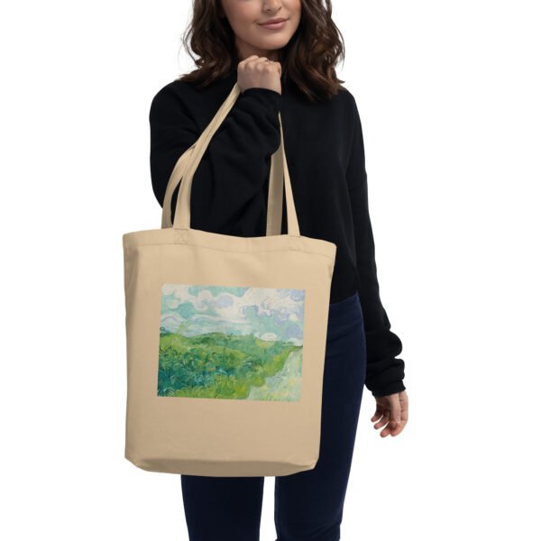 Vincent Van Gogh Eco Tote Bag – Green Wheat Fields, Auvers organic cotton reuseable shopping bag or art supply bag - Image 8