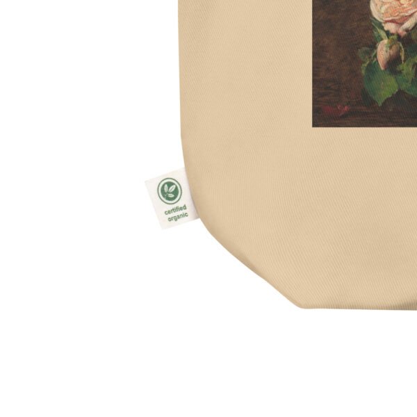 Henri Fantin-Latour Eco Tote Bag – Roses de Nice on Table organic cotton reuseable art lovers gift - Image 4