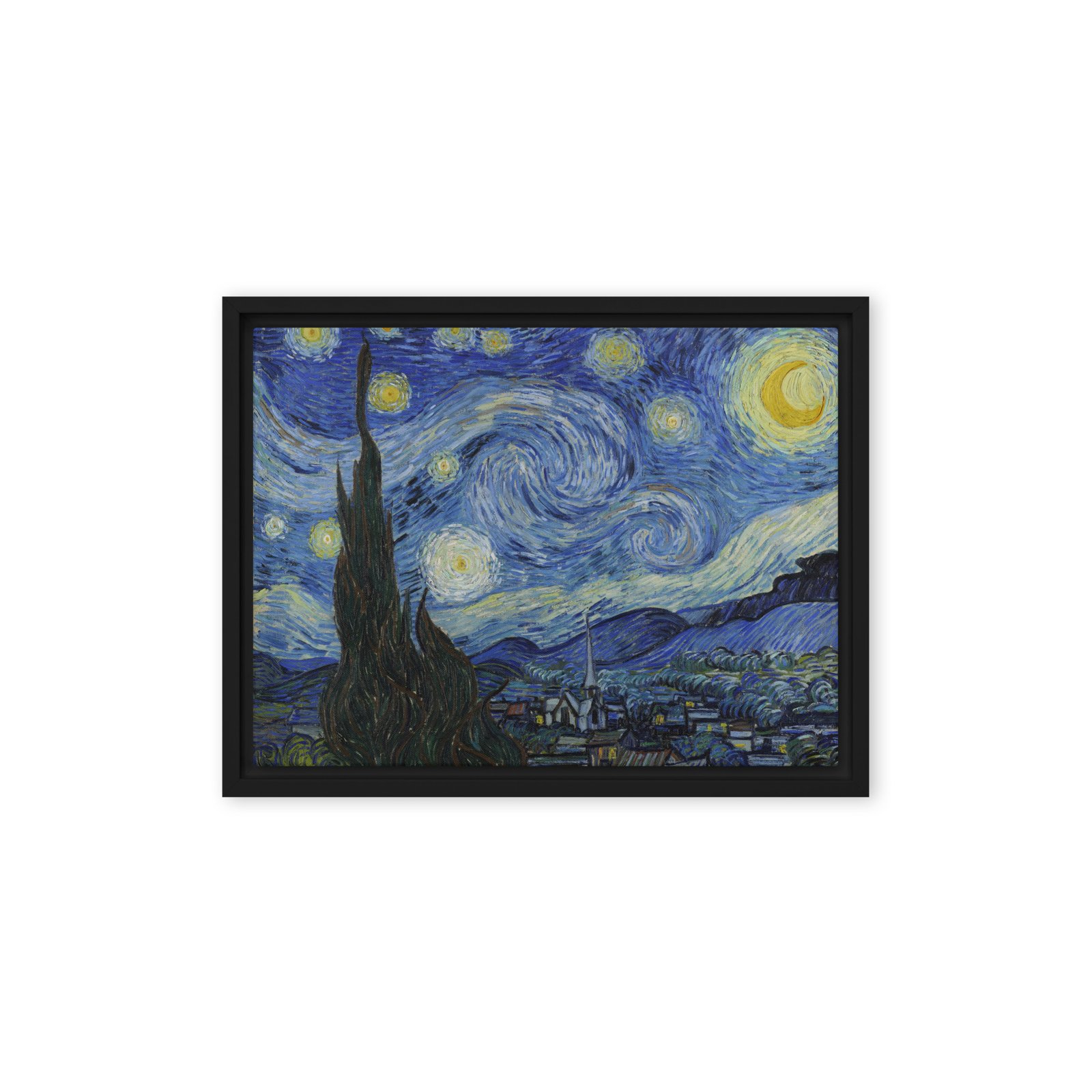 Framed Canvas Fine Art Print Van Gogh's The Starry Night - Image 5