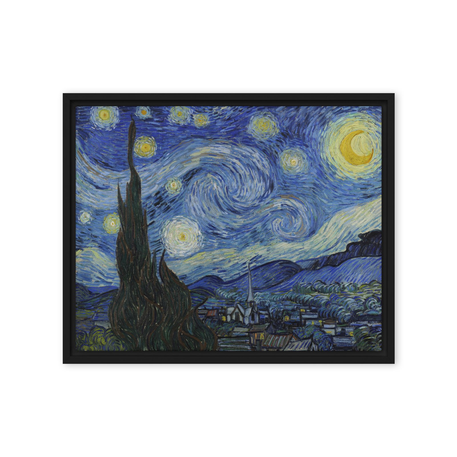 Framed Canvas Fine Art Print Van Gogh's The Starry Night - Image 6