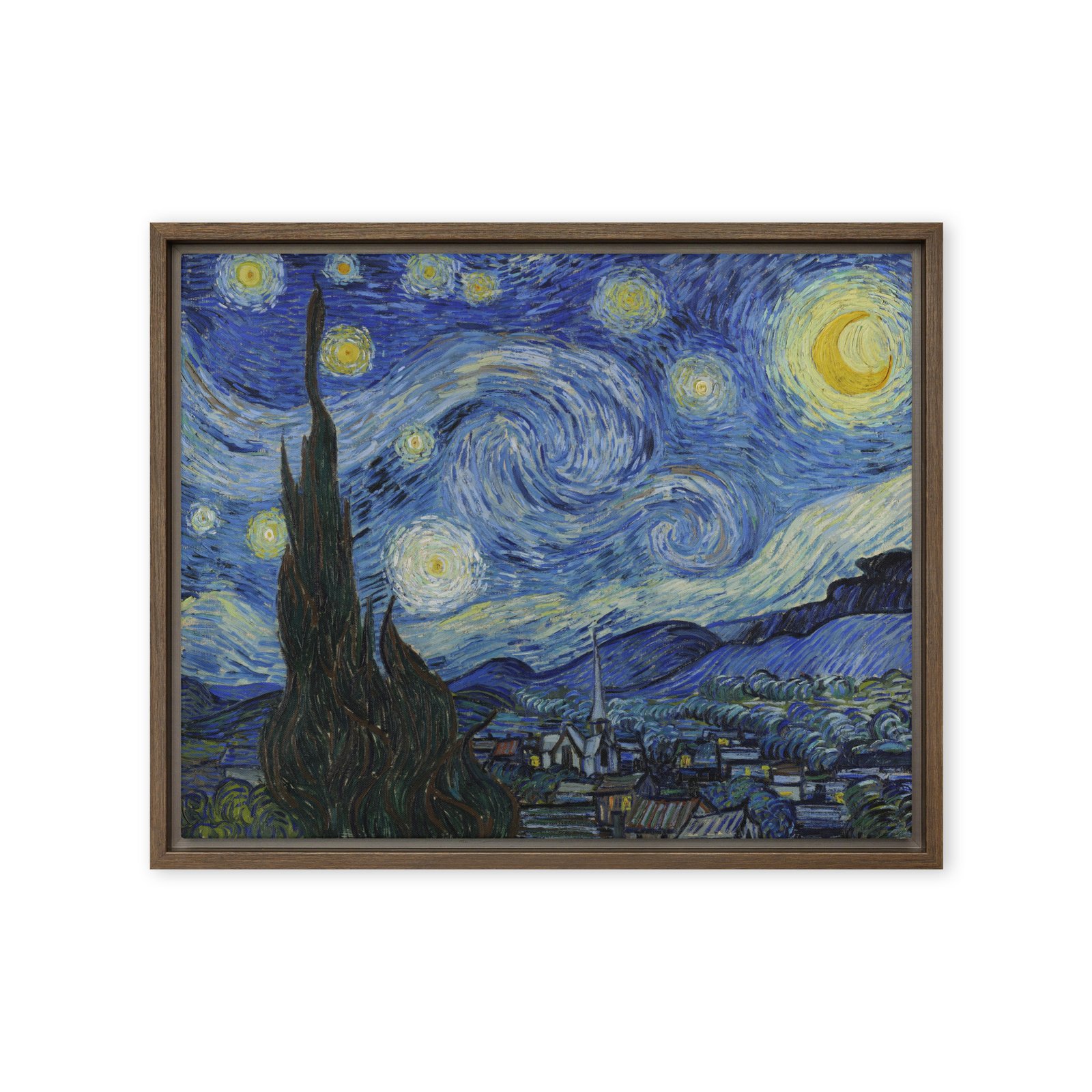 Framed Canvas Fine Art Print Van Gogh's The Starry Night - Image 12