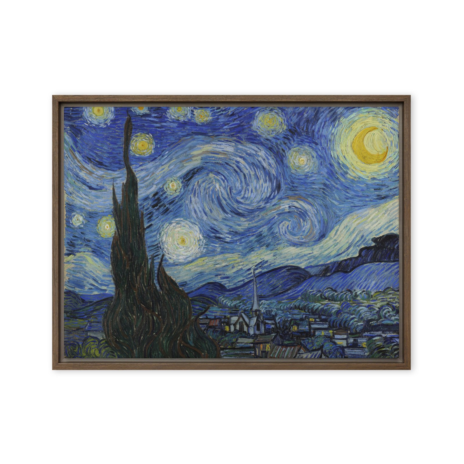 Framed Canvas Fine Art Print Van Gogh's The Starry Night - Image 14