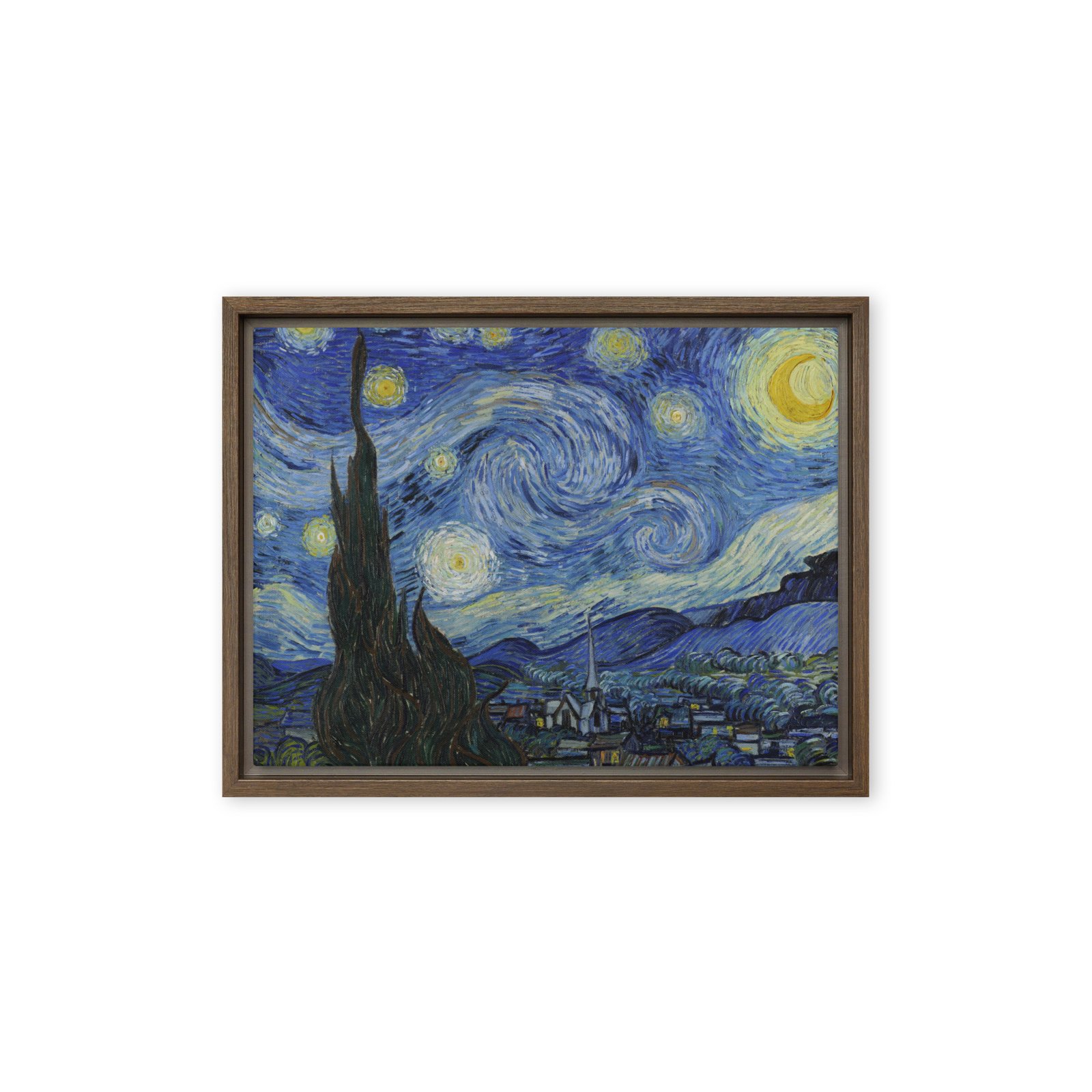 Framed Canvas Fine Art Print Van Gogh's The Starry Night - Image 9