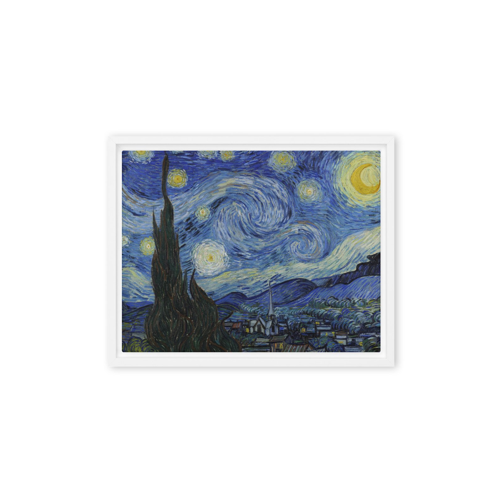 Framed Canvas Fine Art Print Van Gogh's The Starry Night - Image 17