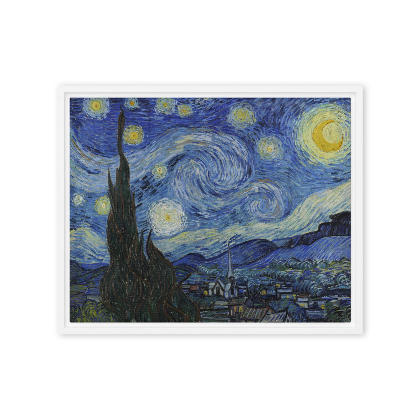 Framed Canvas Fine Art Print Van Gogh's The Starry Night - Image 19