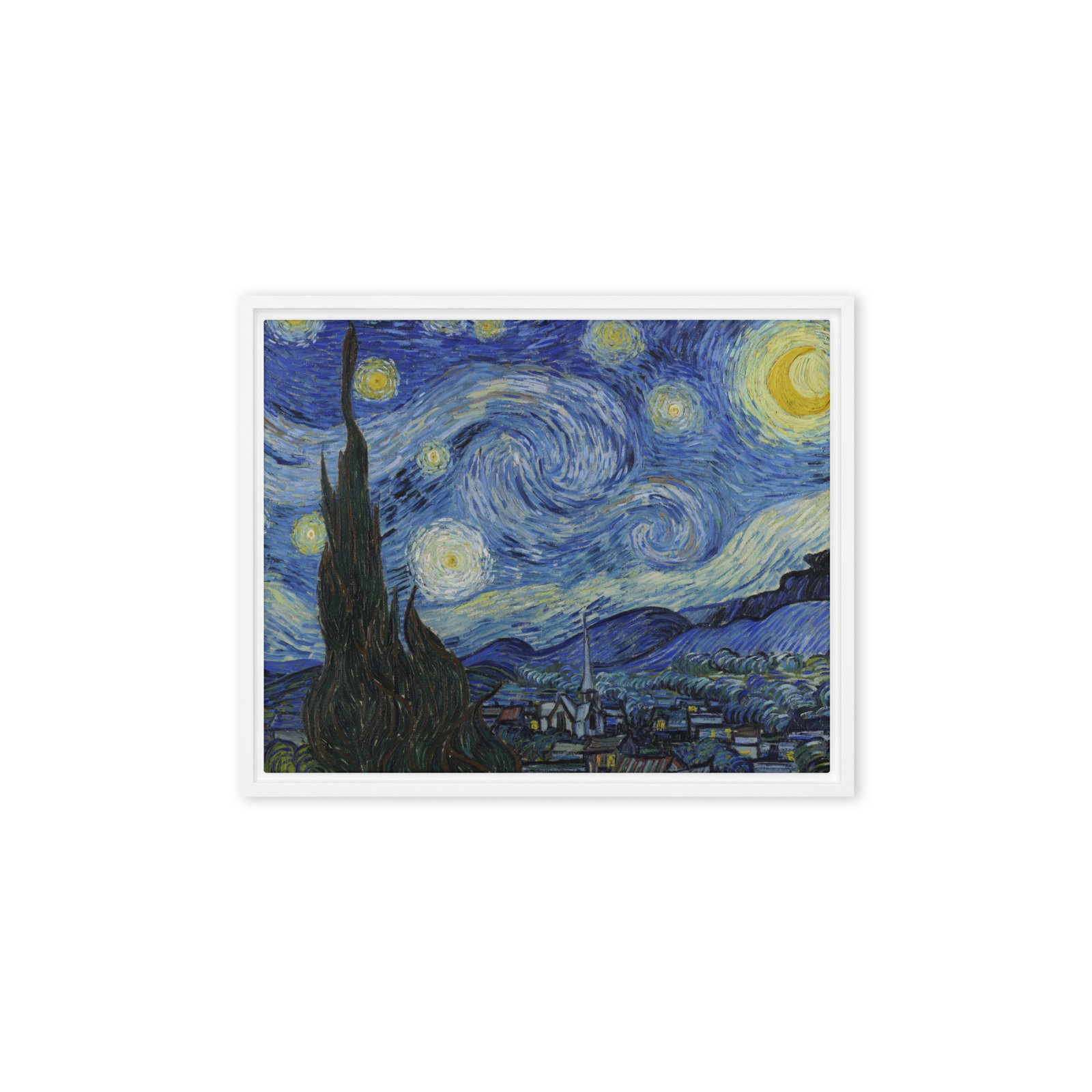 Framed Canvas Fine Art Print Van Gogh's The Starry Night - Image 15