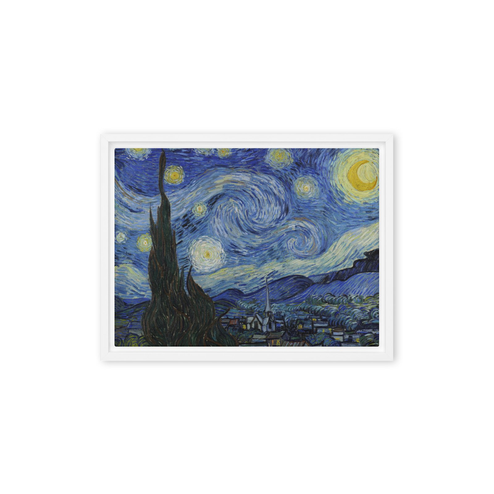 Framed Canvas Fine Art Print Van Gogh's The Starry Night - Image 16