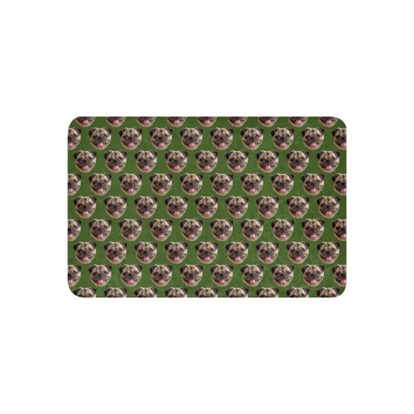 Pug Face Sherpa blanket- green